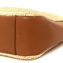 Raffia Calfskin Le 5 A 7 Small Hobo Natural Brick