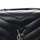 Calfskin Y Quilted Monogram Medium Loulou Chain Satchel Deep Marine