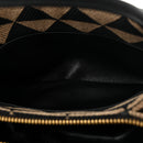 Jacquard Triangolo Symbole Embroidered Small Shoulder Bag Black Corda