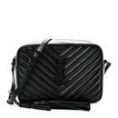 Calfskin Matelasse Monogram Monochrome Lou Camera Bag Black