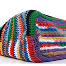 Cotton Crochet Stripe Tote Bag Multicolor