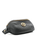 Grained Calfskin Vanitas Medea Belt Bag Black