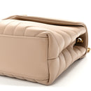 Calfskin Y Quilted Monogram Small Loulou Chain Satchel Dark Beige