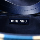 Canapa Vitello Striped Small Tote Turchese