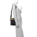 Calfskin Baroque Logo Messenger Bag Black