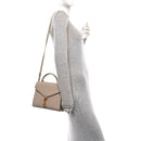 Grain de Poudre Medium Classic Monogram Cassandra Top Handle Dark Beige