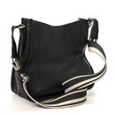 Vitello Daino Soft Hobo Messenger Bag Black