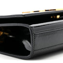 Patent Small Monogram Kate Satchel Black