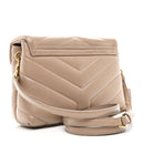 Calfskin Y Quilted Monogram Toy Loulou Crossbody Bag Dark Beige