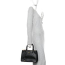 Saffiano Small Galleria Double Zip Tote Black
