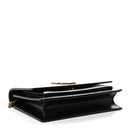 Coated Bark Calfskin Sunset Chain Wallet Black