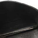 Sheepskin Matelasse Chevron Monogram Medium College Bag Black