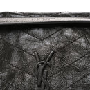 Crinkled Calfskin Matelasse Monogram Medium Niki Chain Satchel Storm