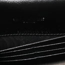 Grain De Poudre Matelasse Chevron Monogram Envelope Chain Wallet Black