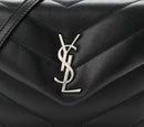 Calfskin Y Quilted Monogram Toy Loulou Crossbody Bag Black