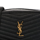 Grain De Poudre Matelasse Monogram Mini Lou Camera Bag Black