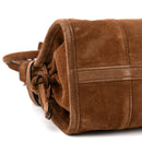 Suede Triangle Medium Bonnie Shoulder Bag Cacao