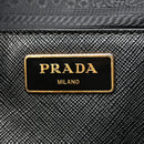 Saffiano Lux Medium Galleria Double Zip Tote Black