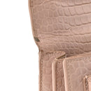 Calfskin Crocodile Embossed Medium Monogram Sunset Rose Antic