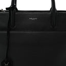 Grained Calfskin Medium Rive Gauche Cabas Black