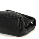 Grain de Poudre Calfskin Y Quilted Monogram Medium Loulou Chain Satchel Black