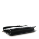 Grain De Poudre Matelasse Chevron Monogram Envelope Chain Wallet Black
