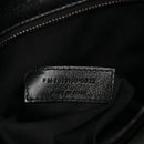 Crinkled Calfskin Monogram Medium Niki Chain Satchel Black