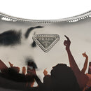 Spazzolato Concert Printed Cleo Shoulder Bag Argento