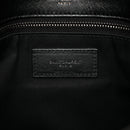 Crinkled Calfskin Monogram Medium Niki Chain Satchel Black