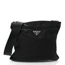 Nylon Vela Flat Messenger Bag Black