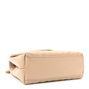Calfskin Y Quilted Monogram Small Loulou Chain Satchel Dark Beige