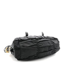 Tessuto Nylon Gaufre Shopping Satchel Black