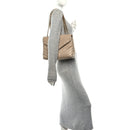 Calfskin Y Quilted Monogram Medium Loulou Chain Satchel Dark Beige