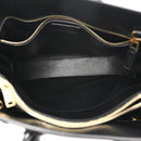 Calfskin Bi-Color Small Sac De Jour Burgundy Black