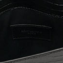 Calfskin Crocodile Embossed Uptown Monogram Pouch Black