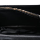 Grain De Poudre Matelasse Chevron Monogram Monochrome Envelope Chain Wallet Black