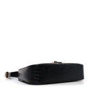 Calfskin Crocodile Embossed Le 5 A 7 Hobo Black