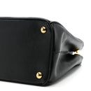 Saffiano Small Galleria Double Zip Tote Black
