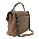 Sheepskin Matelasse Chevron Monogram Large College Bag Fard