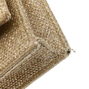 Metallic Canvas Woven Small Classic Monogram Kate Tassel Chain Wallet Gold
