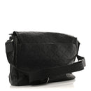 Calfskin Embossed Medusa Messenger Bag Black