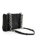 Vitello Soft Chain Flap Bag Black