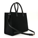 Canvas Calfskin La Medusa Small Tote Black