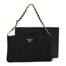 Re-Nylon Tessuto Impuntu Quilted Re-Edition 1995 Chaine Pouch Black