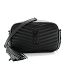 Grain De Poudre Matelasse Monochrome Monogram Mini Lou Camera Bag Black
