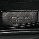 Calfskin Y Quilted Monogram Monochrome Toy Loulou Crossbody Bag Black