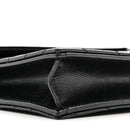 Grain De Poudre Matelasse Chevron Monogram Envelope Chain Wallet Black