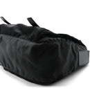 Tessuto Nylon Saffiano Double Buckle Messenger Shoulder Bag Black