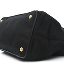 Tessuto Nylon Soft Calf Small Tote Black