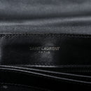Calfskin Y Quilted Monogram Monochrome Toy Loulou Crossbody Bag Black